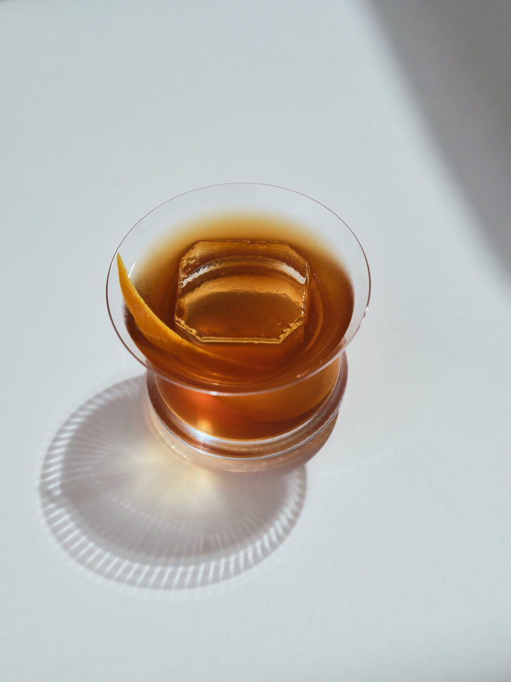 A GRADA Old Fashioned with reposado tequila, stirred over ice with an orange twist