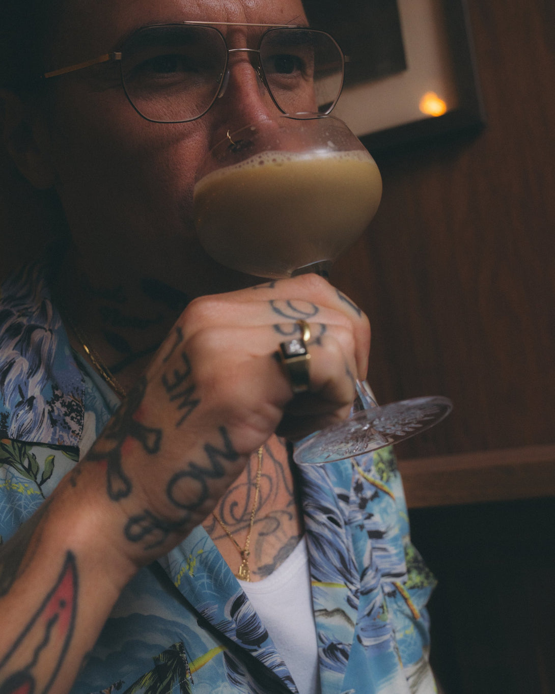 GRADA 02 Midnight Decaf — the single-ingredient decaf espresso martini, poured into a coupe.