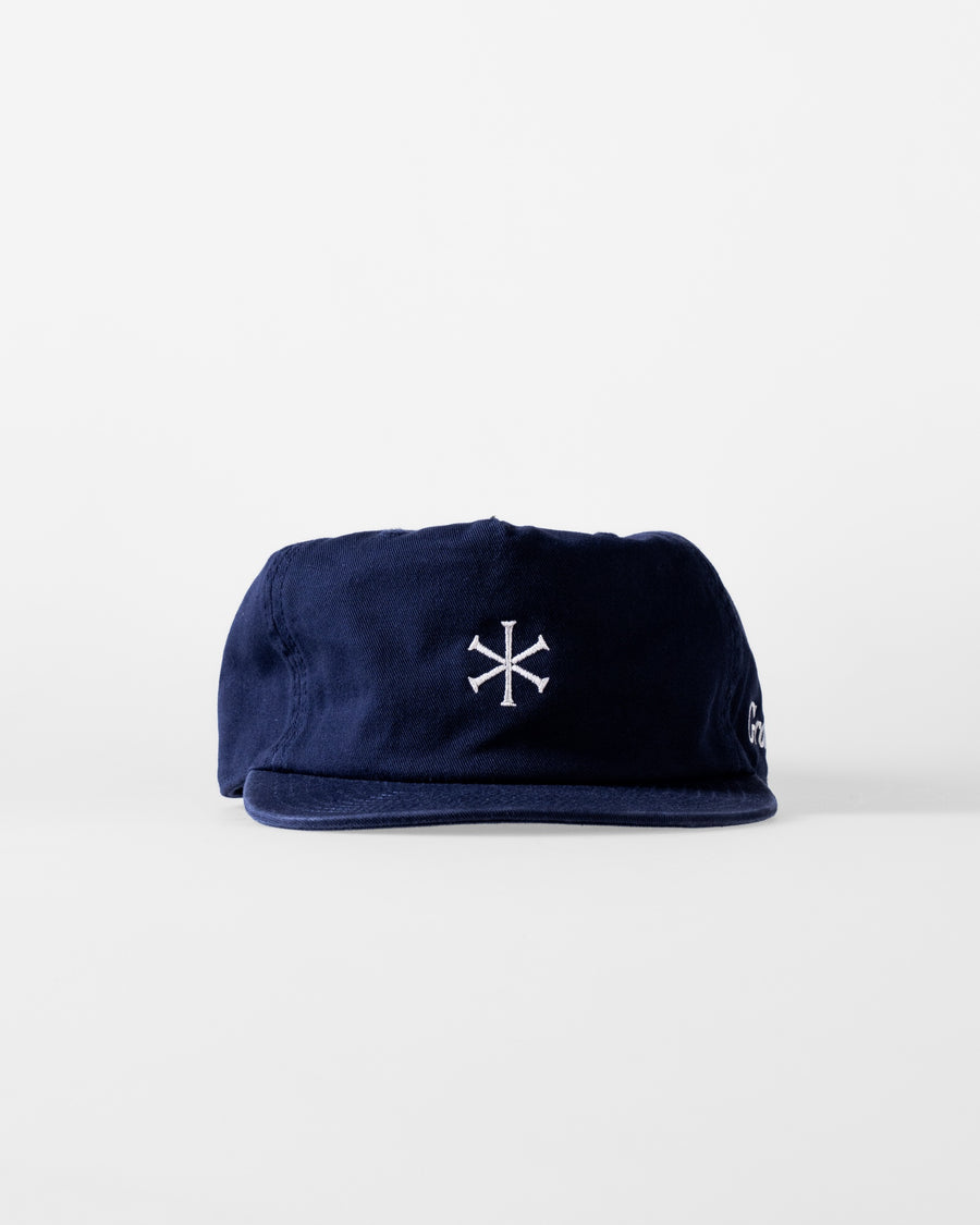 GRADA five panel cap in Midnight Blue