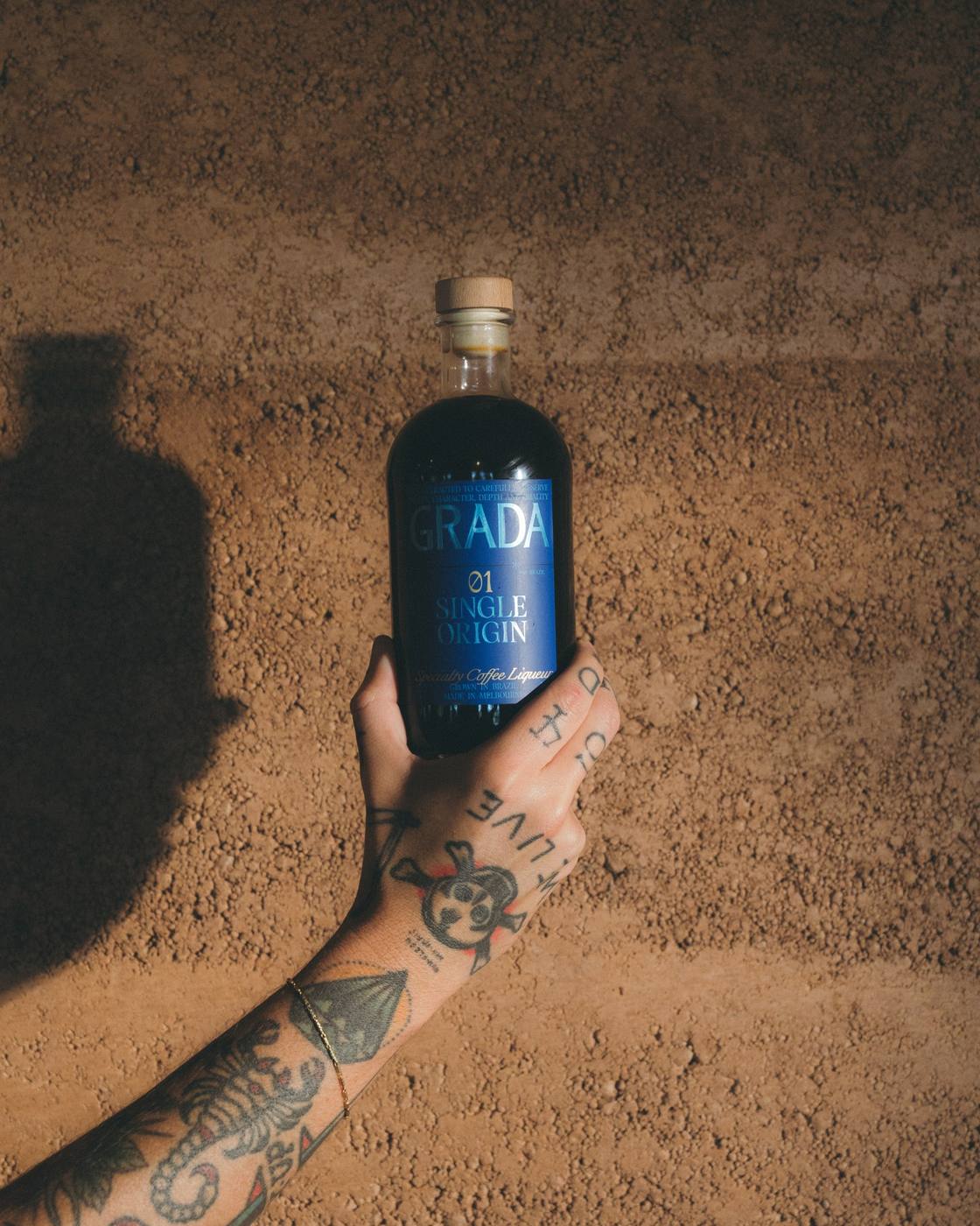 A bottle of GRADA, single origin