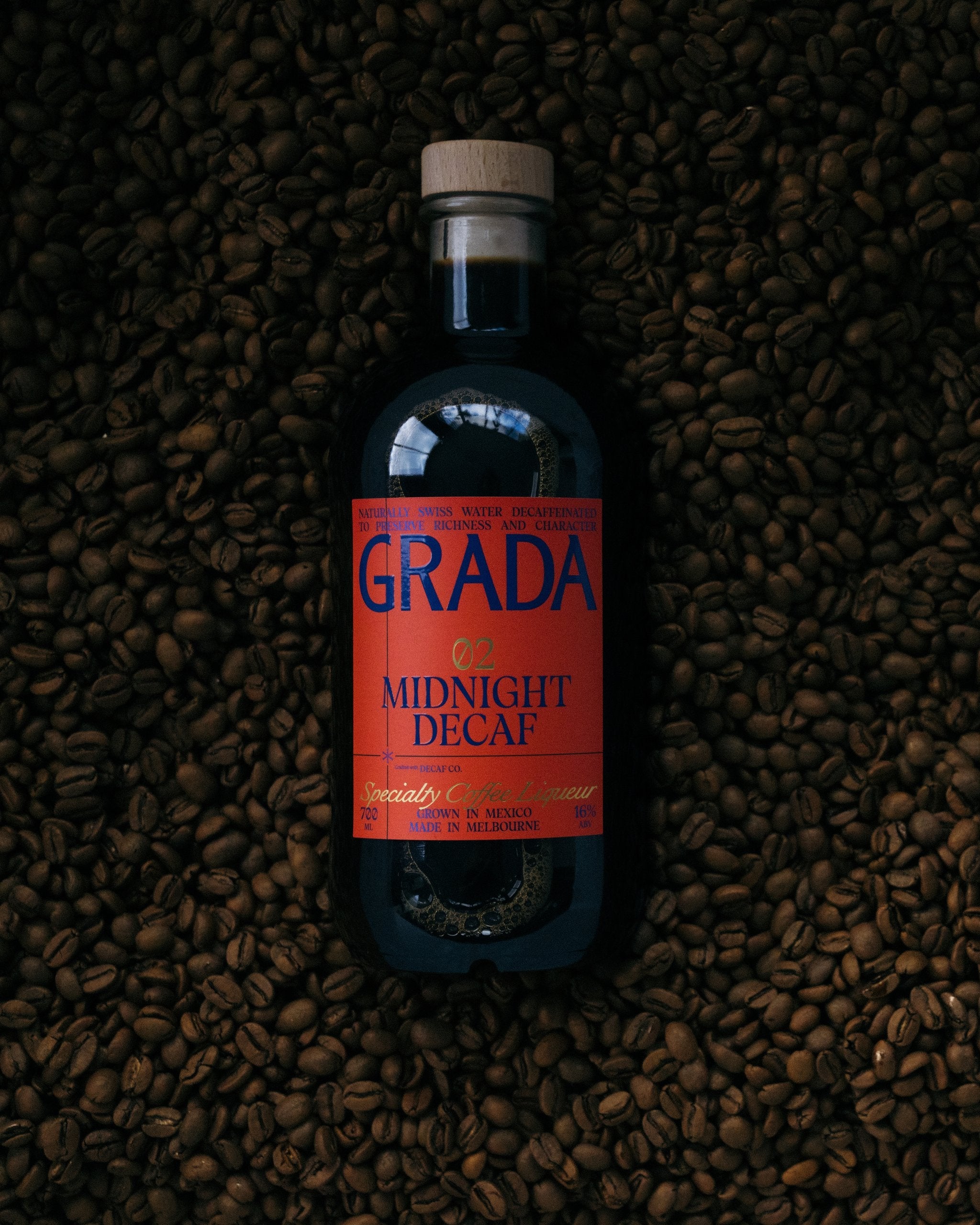 GRADA 02 Midnight Decaf 700ml — specialty decaf coffee liqueur